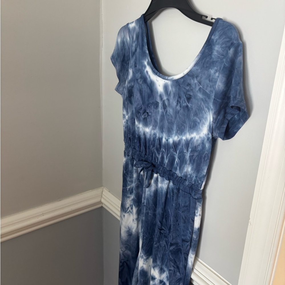 Trixxi Girl Blue Tie-Dye Jumpsuit Size Large  (MSRP $46)